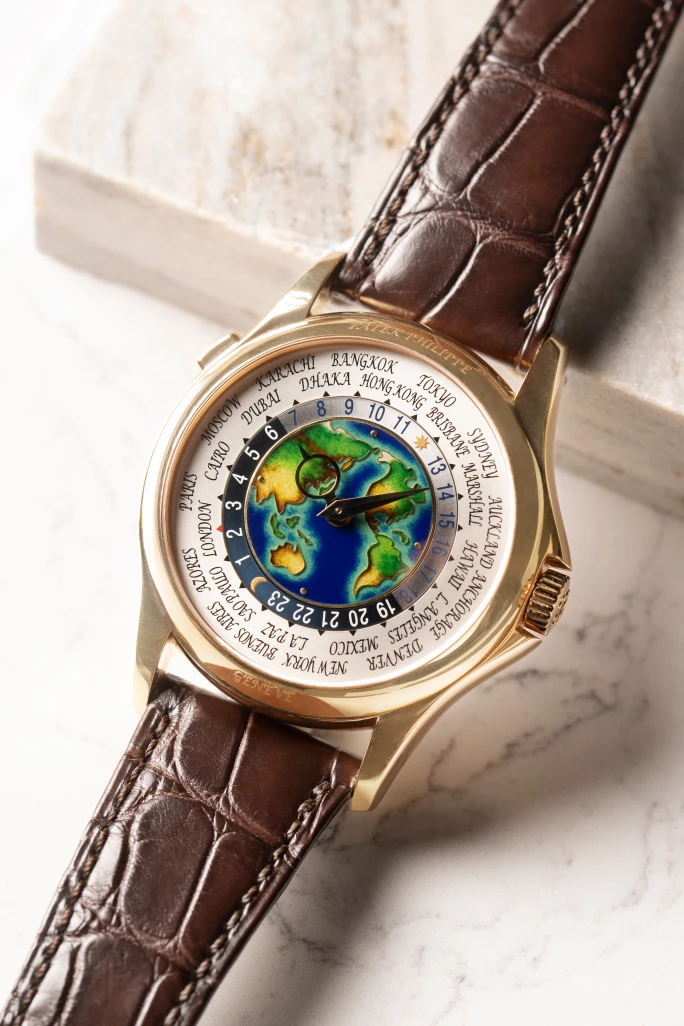 百達翡麗型號5131粉紅金世界時間腕錶