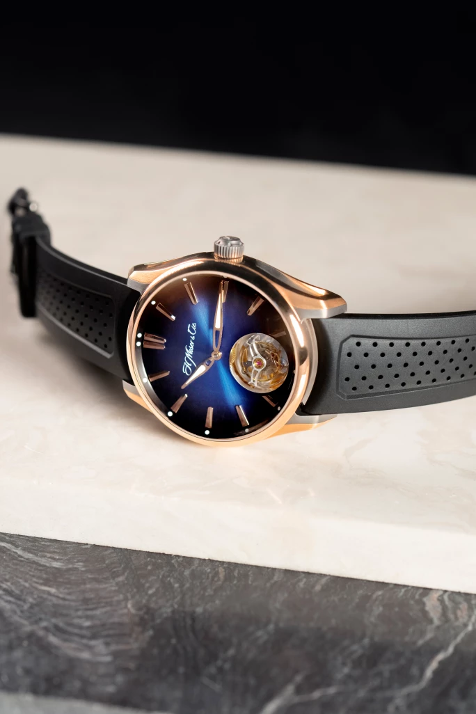 H. Moser & Cie Pioneer Tourbillon型號3804-0900限量版陀飛輪腕錶